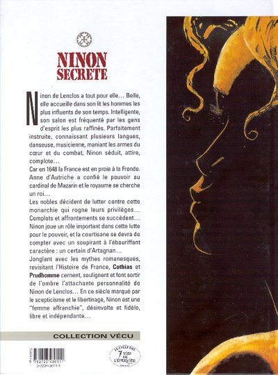 Verso de l'album Ninon Secrète Tome 1 Duels