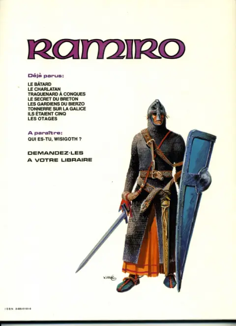 Verso de l'album Ramiro Tome 3 Traquenard à Conques : Mission pour Compostelle 1