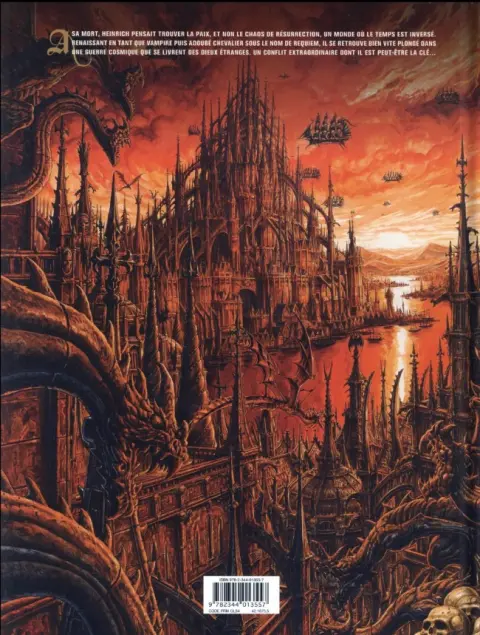 Verso de l'album Requiem Chevalier Vampire Tome 1 Résurrection