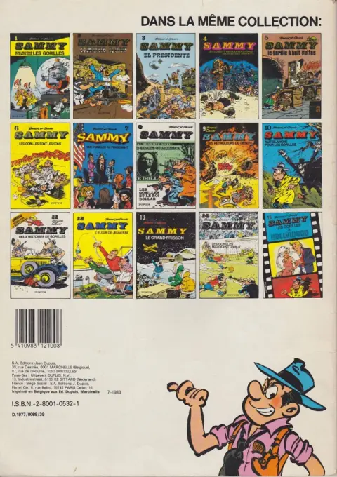 Verso de l'album Sammy Tome 8 Les gorilles et le roi dollar