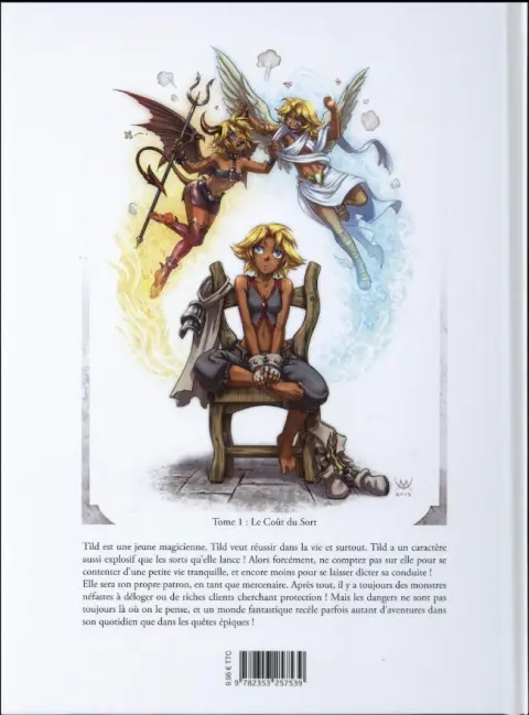 Verso de l'album Tild, Mage à louer Tome 1 Le Coût du Sort