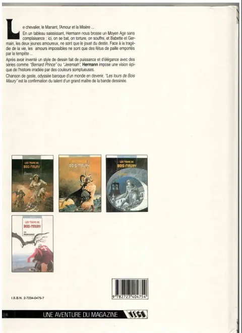 Verso de l'album Les Tours de Bois-Maury Tome 1 Babette