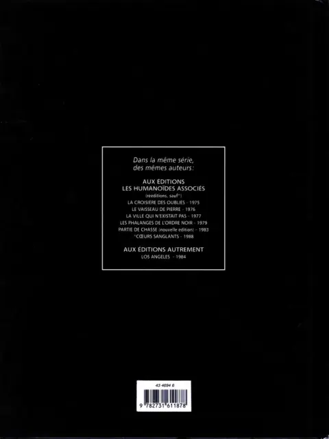 Verso de l'album Le Vaisseau de pierre
