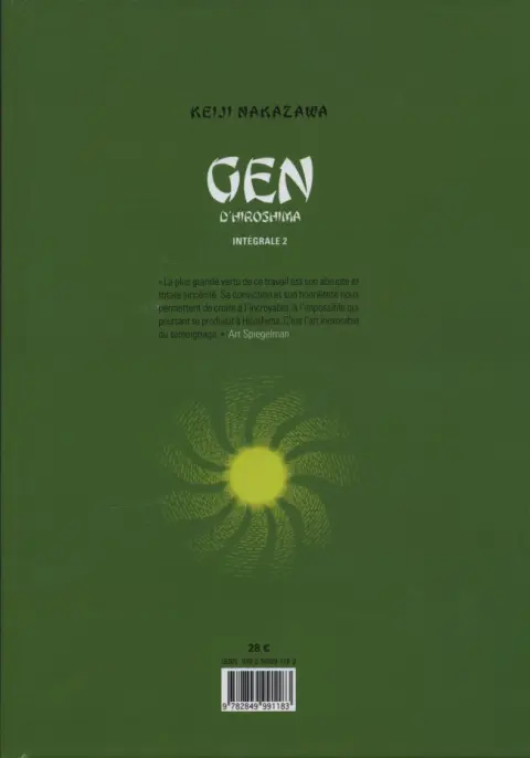 Verso de l'album Gen d'Hiroshima Intégrale 2