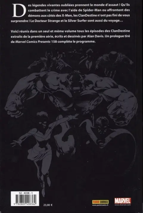 Verso de l'album Best of Marvel 19 ClanDestine : Réunion de famille