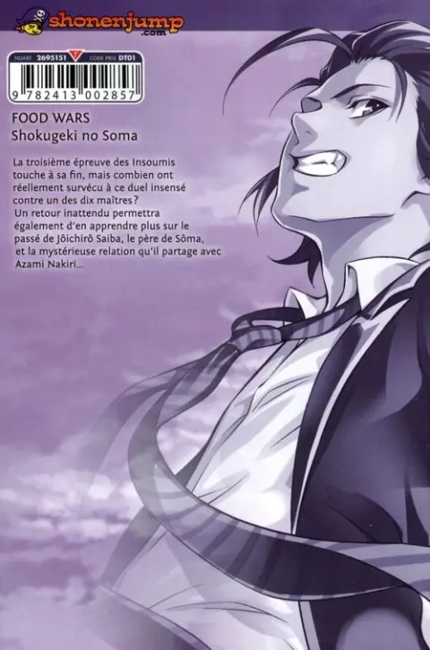 Verso de l'album Food Wars ! 23