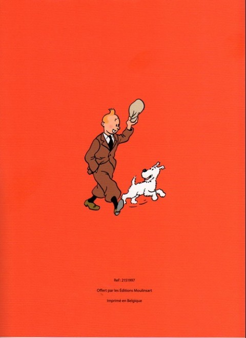 Verso de l'album Les archives Tintin Index