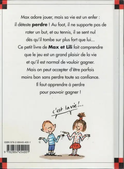 Verso de l'album Ainsi va la vie Tome 39 Max n'aime pas perdre