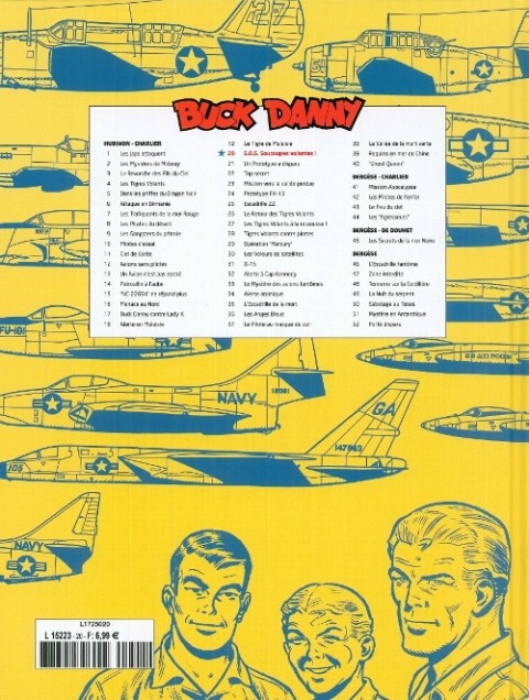 Verso de l'album Buck Danny Tome 20 S.O.S. soucoupes volantes !