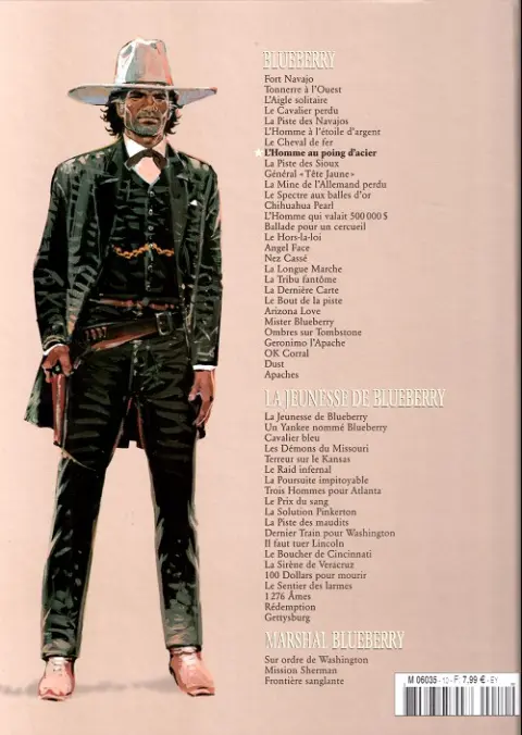 Verso de l'album Blueberry La Collection Tome 8 L'Homme au poing d'acier