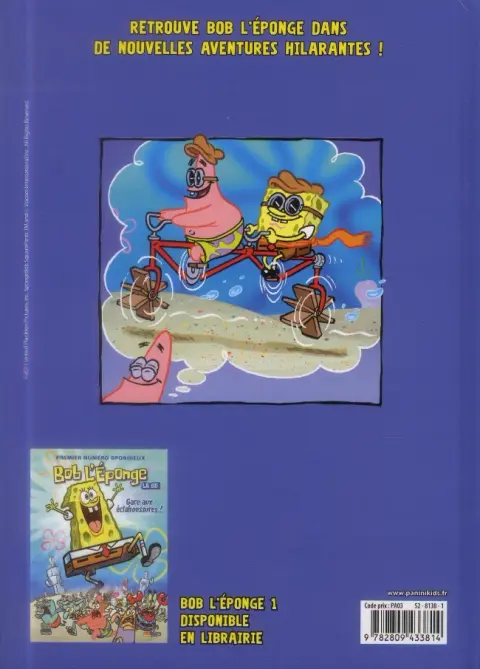 Verso de l'album Bob l'éponge - La BD Panini Tome 2 Chaud devant !