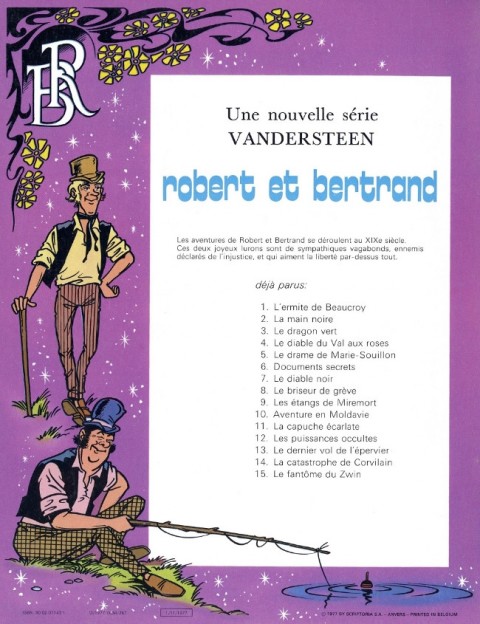 Verso de l'album Robert et Bertrand Tome 15 Le fantôme du zwin