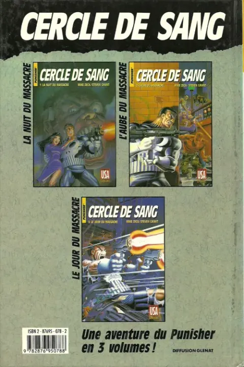 Verso de l'album Super Héros Tome 19 Punisher : Cercle de sang 3/3 - Le jour du massacre