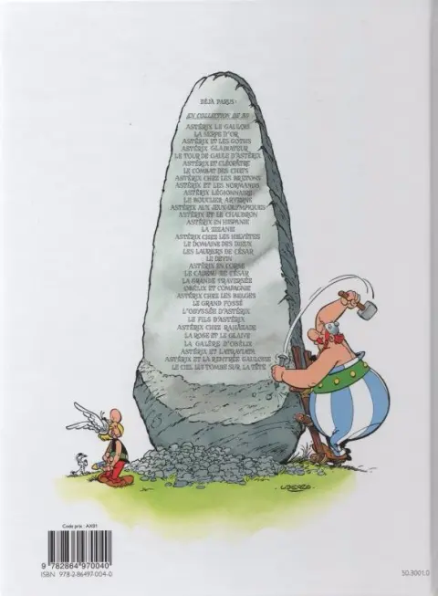 Verso de l'album Astérix Tome 26 L'odyssée d'Astérix