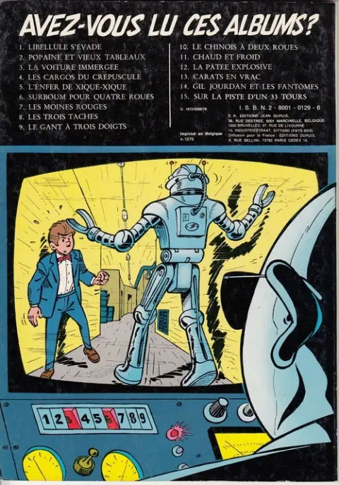 Verso de l'album Gil Jourdan Tome 14 Gil Jourdan et les fantômes