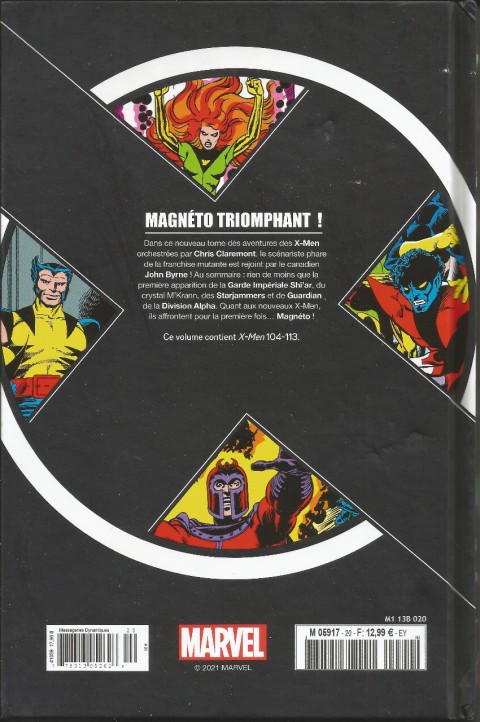 Verso de l'album X-Men - La Collection Mutante Tome 20 Magnéto triomphant !