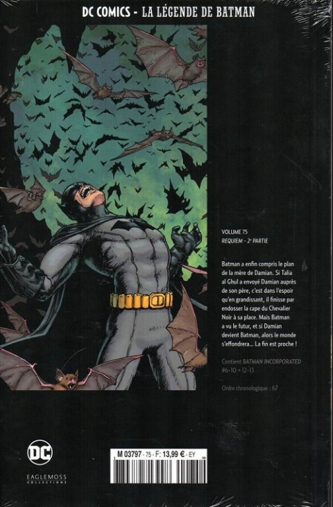 Verso de l'album DC Comics - La Légende de Batman Volume 75 Requiem - 2e partie
