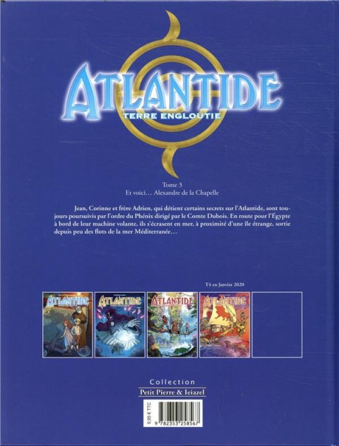 Verso de l'album Atlantide - Terre engloutie Tome 3