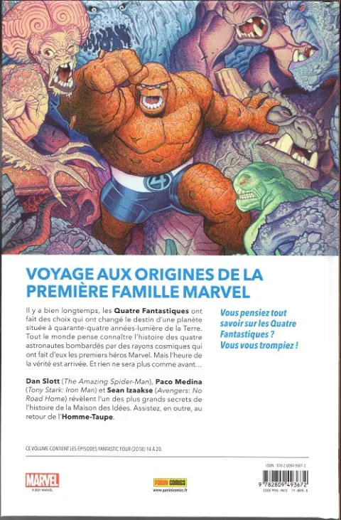 Verso de l'album Fantastic Four Tome 5 Point d'origine