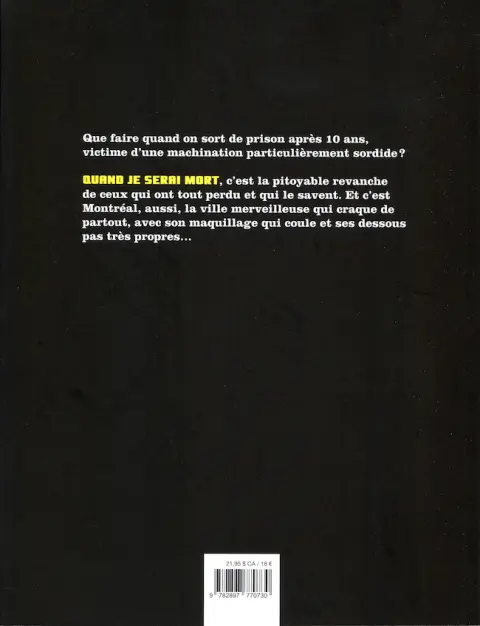 Verso de l'album Quand je serai mort