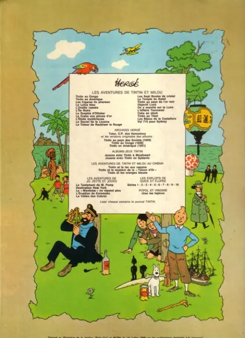 Verso de l'album Tintin Tome 17 On a marché sur la Lune