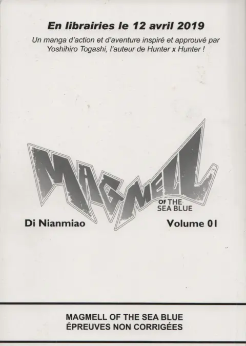 Verso de l'album Ultramarine Magmell 1 Magmell of the sea blue
