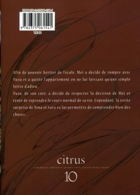 Verso de l'album Citrus 10