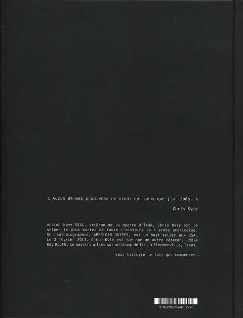 Verso de l'album L'homme qui tua Chris Kyle
