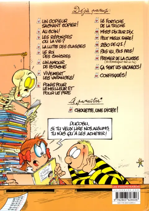 Verso de l'album L'Élève Ducobu Tome 13 Pas vu, pas pris !