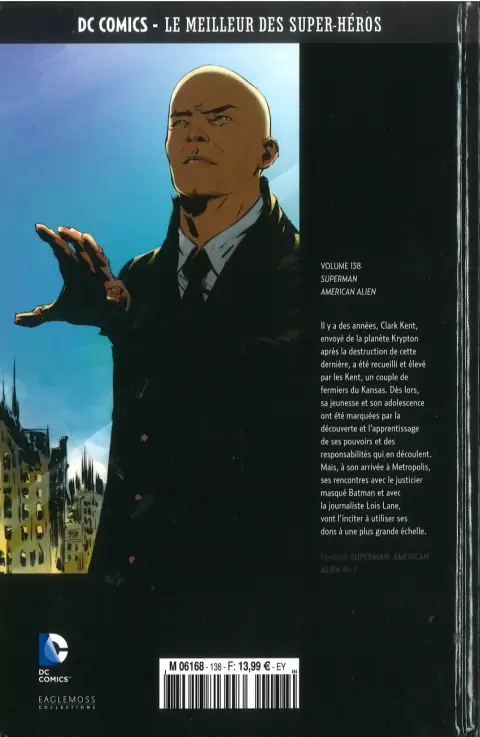 Verso de l'album DC Comics - Le Meilleur des Super-Héros Volume 138 Superman - American Alien