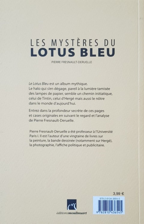 Verso de l'album Les mystères du Lotus Bleu