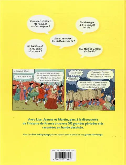 Verso de l'album Ma première histoire de France en BD