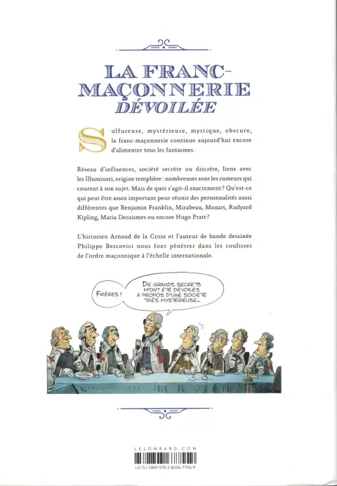 Verso de l'album La Franc-Maçonnerie dévoilée