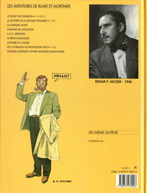 Verso de l'album Blake et Mortimer Tome 5 Le Mystère de la Grande Pyramide - Tome 2