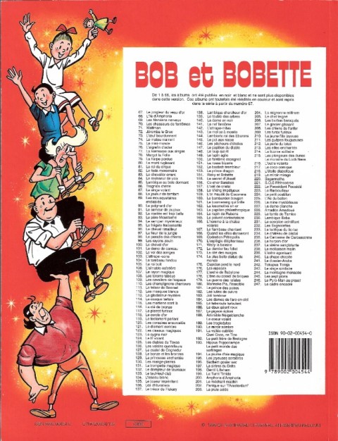 Verso de l'album Bob et Bobette Tome 132 Le dompteur de taureaux