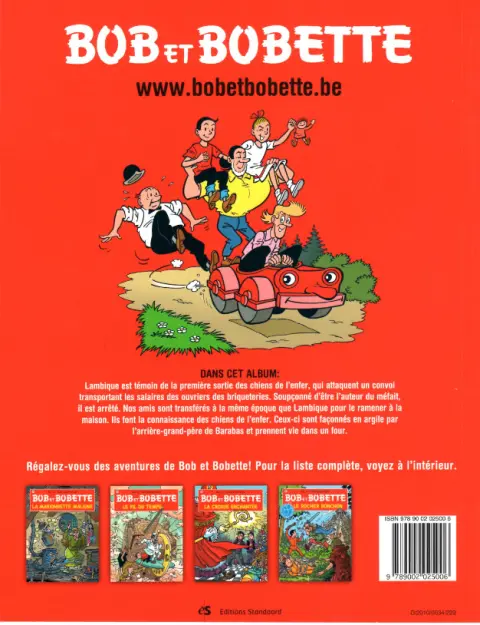 Verso de l'album Bob et Bobette Tome 208 Les chiens de l'enfer