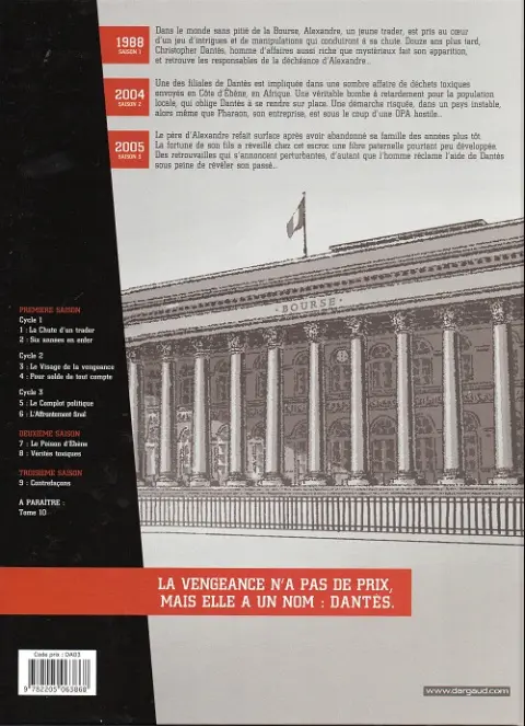 Verso de l'album Dantès Tome 4 Pour solde de tout compte