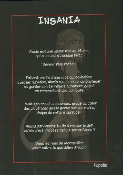 Verso de l'album Insania Tome 1