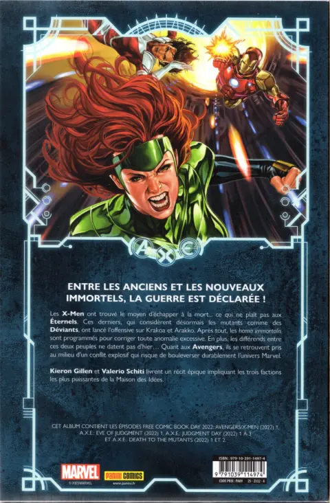 Verso de l'album A.X.E. Judgment Day Volume 1/3