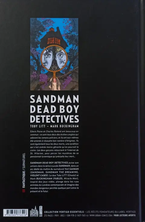 Verso de l'album Sandman - Dead Boy Detectives