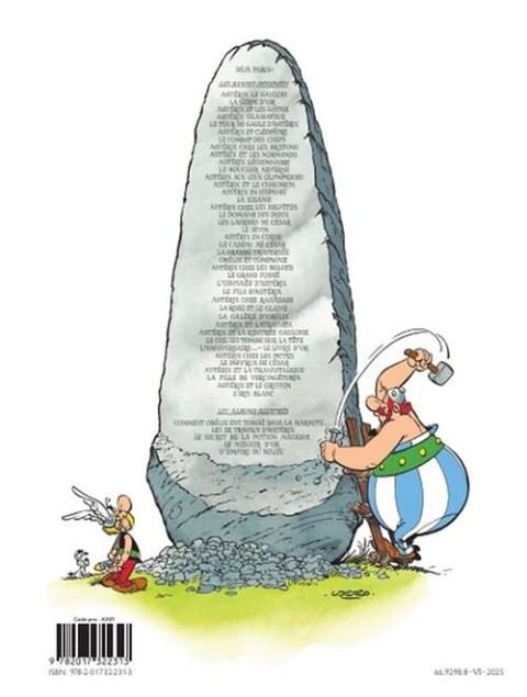 Verso de l'album Astérix Tome 16 Astérix chez les Helvètes