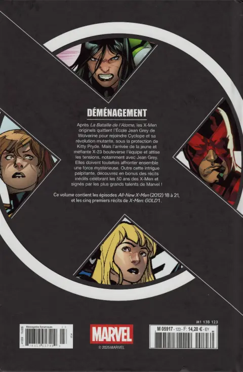 Verso de l'album X-Men - La Collection Mutante Tome 123 Déménagement