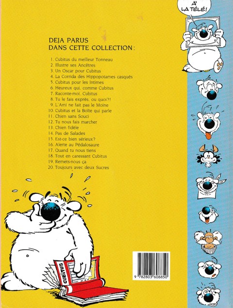 Verso de l'album Cubitus Tome 20 Toujours avec deux sucres