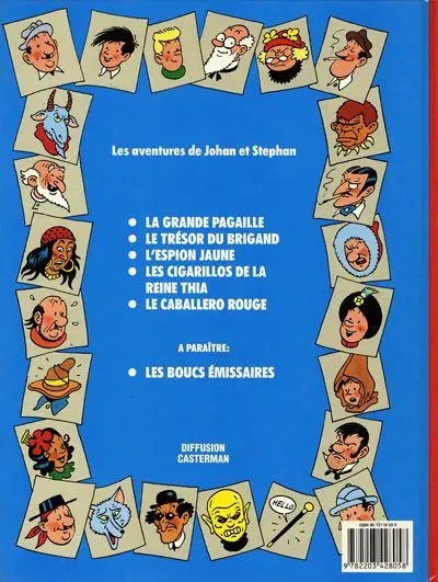 Verso de l'album Johan et Stephan Tome 5 Le caballero rouge