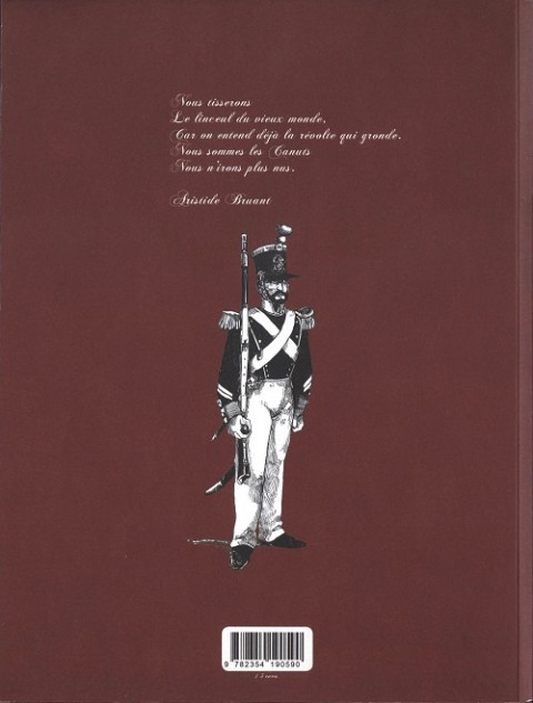 Verso de l'album Le Linceul du vieux monde Livre 1/3 La révolte des canuts