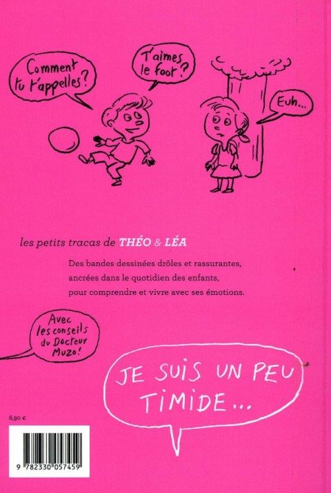Verso de l'album Les petits tracas de Théo & Léa Tome 1 Je suis un peu timide ...