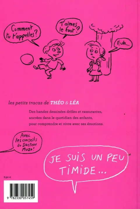 Verso de l'album Les petits tracas de Théo & Léa Tome 1 Je suis un peu timide ...