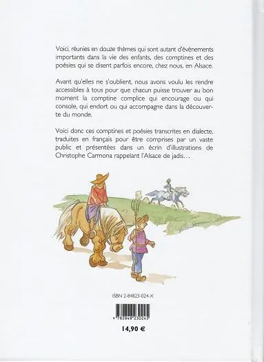 Verso de l'album Rimes et comptines des enfants d'Alsace