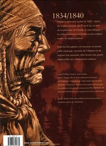 Verso de l'album Séminole Tome 1 Le destin de Jasper Unluck