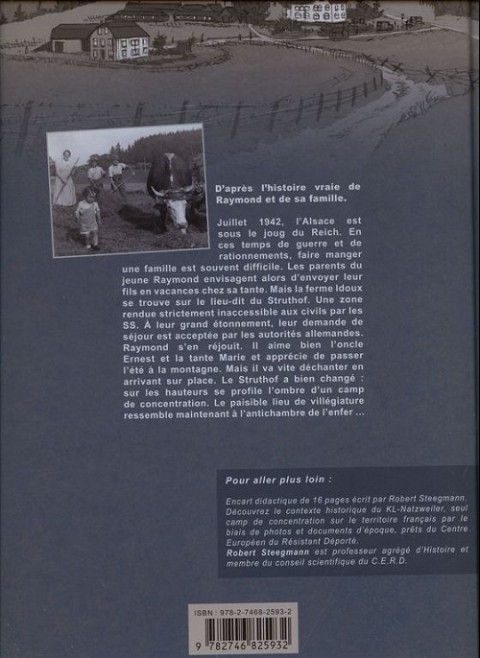 Verso de l'album Un été en enfer Camp de Natzweiler-Struthof 1942